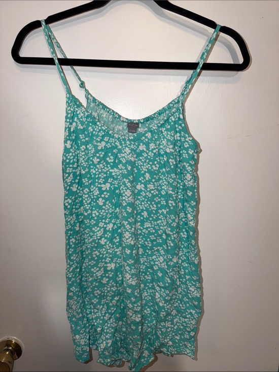 aerie Pants - aerie Aqua & White Floral Spaghetti-Strap Romper